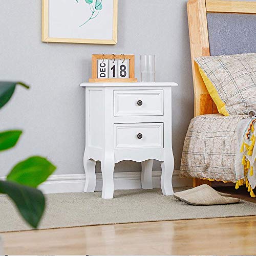 LHLLHL Nightstand Drawer Organizer Storage Cabinet Bedside Table Bedroom Furniture Woode Nordic White Bedside Table Solid Wood