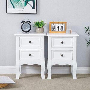 LHLLHL Nightstand Drawer Organizer Storage Cabinet Bedside Table Bedroom Furniture Woode Nordic White Bedside Table Solid Wood