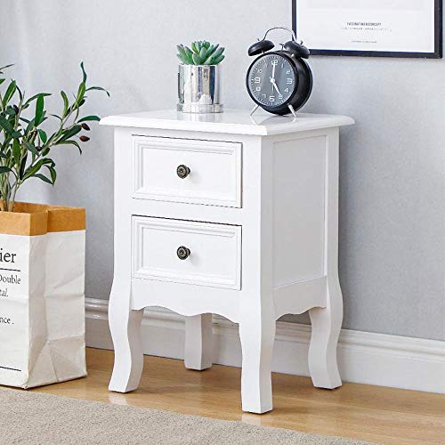 LHLLHL Nightstand Drawer Organizer Storage Cabinet Bedside Table Bedroom Furniture Woode Nordic White Bedside Table Solid Wood