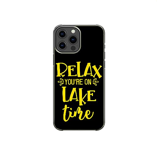 Relax You Are On Lake Time Funny Sarcastic Pattern Art Design Anti-Fall and Shockproof Gift iPhone Case (iPhone XR)