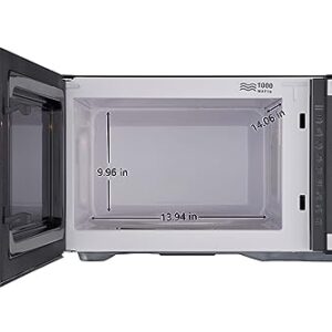 1.1 cu. ft. Countertop Microwave Oven, 1000 Watts (Color : Silver)