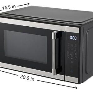 1.1 cu. ft. Countertop Microwave Oven, 1000 Watts (Color : Silver)