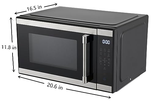 1.1 cu. ft. Countertop Microwave Oven, 1000 Watts (Color : Silver)