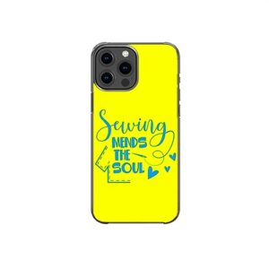 sewing mends the soul sarcastic funny inspirational pattern art design anti-fall and shockproof gift iphone case (iphone xr)