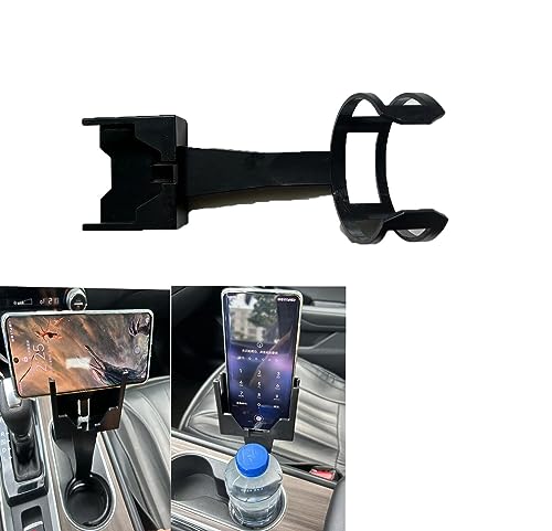 LYW Cup Holder Phone Mount for Car, 2-in-1 Cup Holder Phone Mount, Stable Cup Phone Holder for Car, Car Cup Holder Expander with Phone Mount, Phone and Cup Holder Fit for All Smartphones (Black)