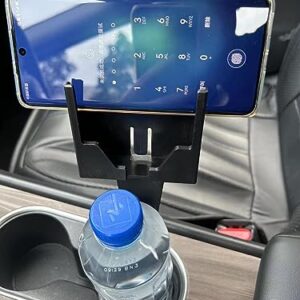 LYW Cup Holder Phone Mount for Car, 2-in-1 Cup Holder Phone Mount, Stable Cup Phone Holder for Car, Car Cup Holder Expander with Phone Mount, Phone and Cup Holder Fit for All Smartphones (Black)