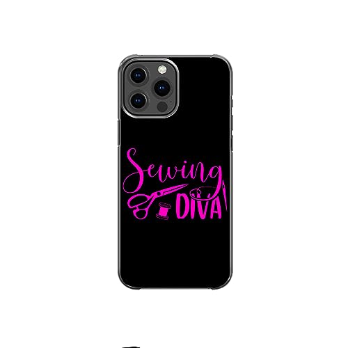 Sewing Diva Sarcastic Funny Sewing Enthusiast Pattern Art Design Anti-Fall and Shockproof Gift iPhone Case (iPhone XR)