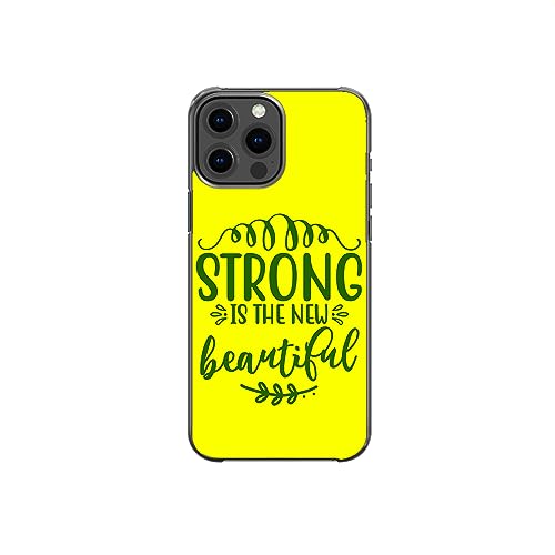 Strong Is The New Beautiful Inspirational Motivational Pattern Art Design Anti-Fall and Shockproof Gift iPhone case (iPhone XR)