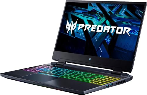 Acer Predator Helios 300 Gaming Laptop 15.6” FHD 1920 x 1080 IPS 165 Hertz Intel Core i7-12700H NVIDIA GeForce RTX 3060 6GB GDDR6 16GB DDR5 512GB SSD Per-Key RGB Backlit Keyboard Windows 11 Home