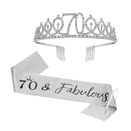 16th Birthday Crown For Birthday Girls Teen Girls Birthday Sash & Set 13 Years Old Birthday Gifts For Teen Girls Rose Gold Crown And Sash 13th Birthday Decorations For Light Backdrops (SL6, One Size)