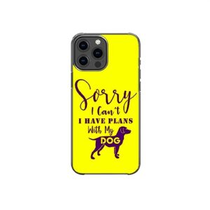 sorry i can't i have plans with my dog sarcastic funny pattern art design anti-fall and shockproof gift iphone case (iphone xr)