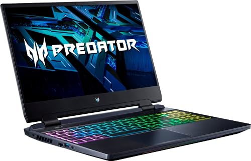 Acer Predator Helios 300 Gaming Laptop 15.6” FHD 1920 x 1080 IPS 165 Hertz Intel Core i7-12700H NVIDIA GeForce RTX 3060 6GB GDDR6 16GB DDR5 512GB SSD Per-Key RGB Backlit Keyboard Windows 11 Pro