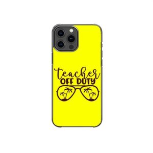 teacher off duty sarcastic funny pattern art design anti-fall and shockproof gift iphone case (iphone xr)