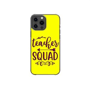 teacher squad funny sarcastic pattern art design anti-fall and shockproof gift iphone case (iphone xr)