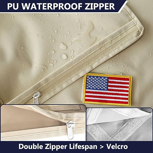 Outdoor TV Cover 48"-50" for Ultra-Thin TVs-Waterproof Double Zipper+Snow Blower Cover, HOMEYA Snow Thrower Cover Waterproof Snowblower Protector All Weather Outdoor Protection Universal Size