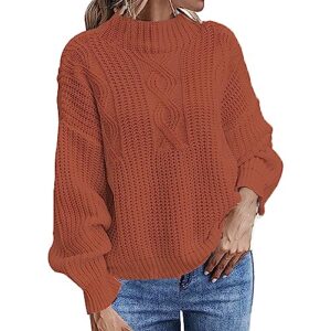 adjhdfh pink sweater orange turtleneck sweater women knit sweater for women women’s cardigan sweaters tunic sweaters for women to wear with leggings 1 million dollar item 1 dollar clothes for women