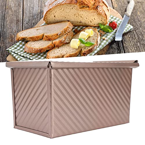 NDNCZDHC Loaf Pan with Lid, Non-Stick Bakeware for Baking Bread for Oven Kitchen, Carbon Steel Corrugated Bakewar Mold for Baking Bread