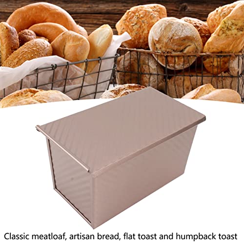 NDNCZDHC Loaf Pan with Lid, Non-Stick Bakeware for Baking Bread for Oven Kitchen, Carbon Steel Corrugated Bakewar Mold for Baking Bread