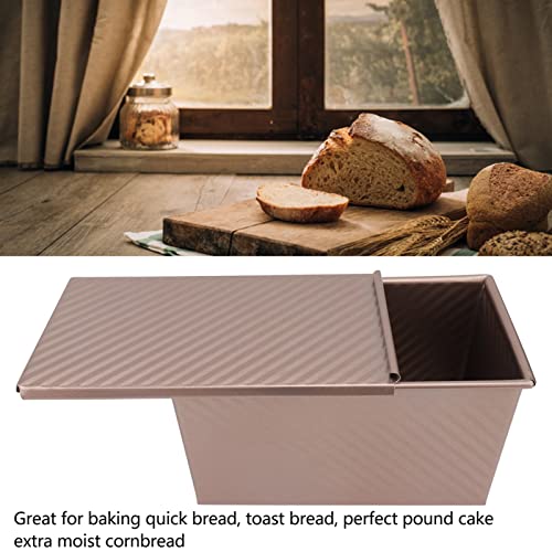 NDNCZDHC Loaf Pan with Lid, Non-Stick Bakeware for Baking Bread for Oven Kitchen, Carbon Steel Corrugated Bakewar Mold for Baking Bread