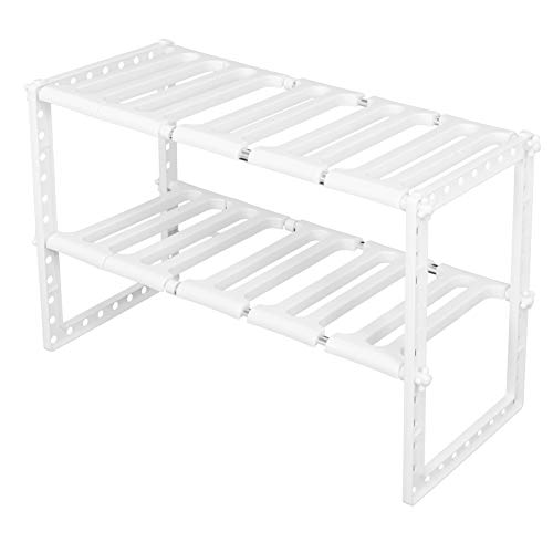 2‑Tier Sink Rack Cabinet Organizer Storage Retractable Design Optimized Home Space Detachable Partition Under Sink Organizer for Home