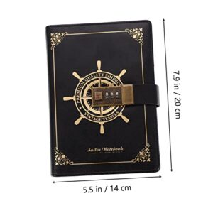 Ciieeo 2 pcs sailor notebook Coded Locking Diary Book drawing diary with lock Business Notepads Writing Notepad Diary Office Notepad room decor pocket travel Paper dairy products Journal