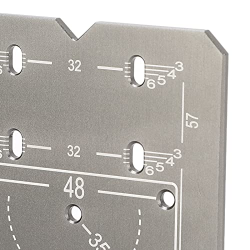 Stainless Steel Cup Style Concealed Hinge Jig with Clamp,35mm Drilling Guide Hole Punch Locator Kit for Cabinet Door Hinges Inset Improve Mounting Efficiency (S)