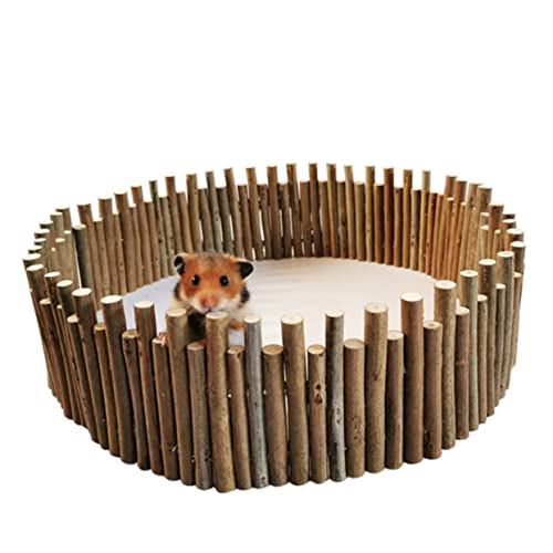 Balacoo pet Wooden Fence Hamster Suspension Bridge Hamster Cage Fence Chinchilla Playground Toy Wooden Hamster Toys Wood Hamster House Woody Toy Hamster House Accessories Simple Small pet