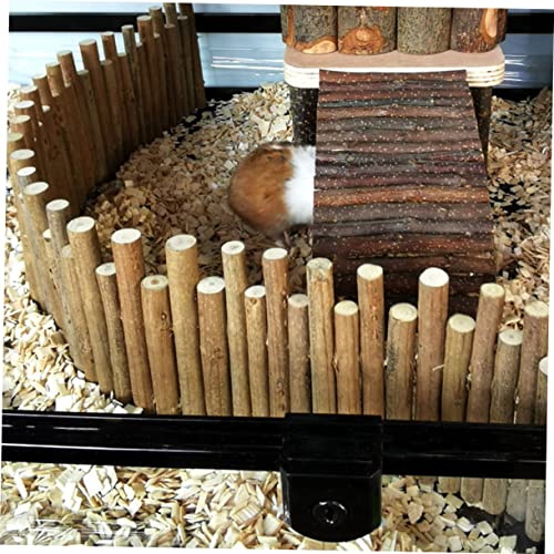 Balacoo pet Wooden Fence Hamster Suspension Bridge Hamster Cage Fence Chinchilla Playground Toy Wooden Hamster Toys Wood Hamster House Woody Toy Hamster House Accessories Simple Small pet