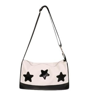 fcoolyeet messenger bag y2k aesthetic star crossbody bag retro grunge shoulder bag for men and women (z#star)
