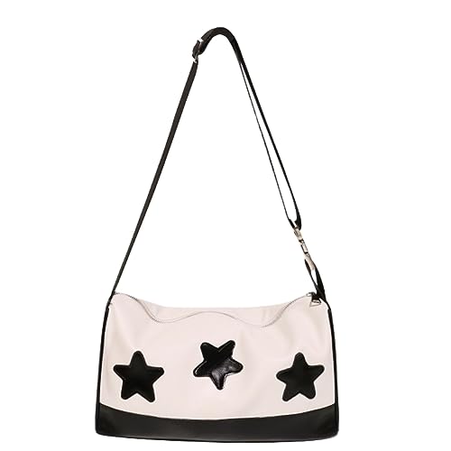 FCOOLYEET Messenger Bag Y2K Aesthetic Star Crossbody Bag Retro Grunge Shoulder Bag for Men and Women (Z#star)