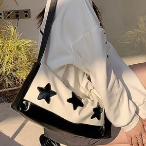 FCOOLYEET Messenger Bag Y2K Aesthetic Star Crossbody Bag Retro Grunge Shoulder Bag for Men and Women (Z#star)