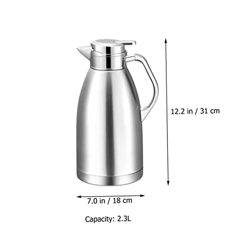 HANABASS Mini Water Kettle Portable hot Water Kettle Camping Kettle Water Bottles for Daily use Drink Kettle Water Bottle for hot Drinks Double Layer Handle Carafe Thermal jug Office