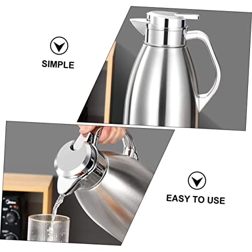 HANABASS Mini Water Kettle Portable hot Water Kettle Camping Kettle Water Bottles for Daily use Drink Kettle Water Bottle for hot Drinks Double Layer Handle Carafe Thermal jug Office