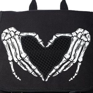 Lost Queen Gothic Darkest Love Knapsack Bone Skeleton Heart Hands Backpack