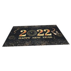 abaodam 1 set new year party banner new year wishes banner 2022 chinese wall banner new year backdrops gold streamers black trim colorful streamers room decor streamer 2021 decor banner