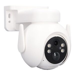 Solar Security Camera, HD 4MP Prevent Flicker Weather Resistant Home Surveillance Camera Color Night Viewing 2 Way Talk IP66 Waterproof for Remote Monitoring