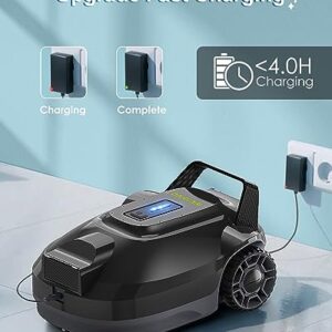 DANKARI Cordless Pool Robot Vacuum, Rechargeable Robotic Pool Cleaner for Above Ground & In-Ground Swimming Flat Pools