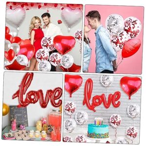 Abaodam 2 Sets valentine's day decoration garland decor foil balloons heart decor Proposal Rose Petals propose balloons romantic ballon emulsion balloon party decoration balloons wedding