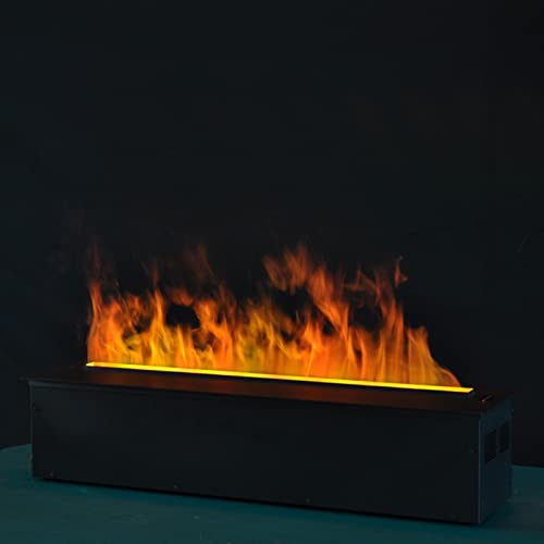 FEELIN Electronic Fireplace Water Vapor Fireplace 3D Simulation Flame Electric Fireplace Recessed with Automatic Water Filling Function and Flame Adjustment 3D Fire Effect Electric Fireplace