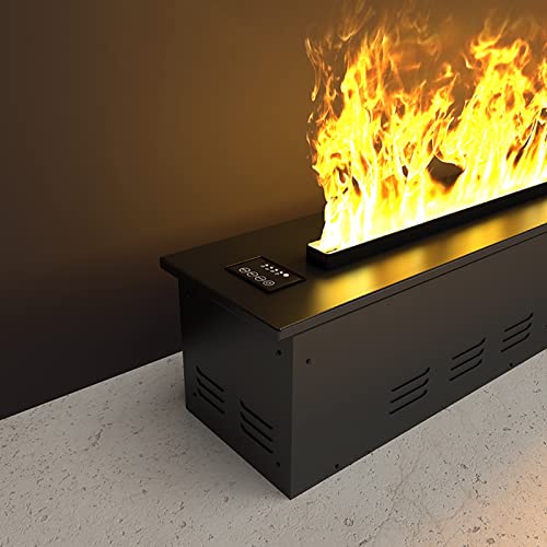 FEELIN Electronic Fireplace Water Vapor Fireplace 3D Simulation Flame Electric Fireplace Recessed with Automatic Water Filling Function and Flame Adjustment 3D Fire Effect Electric Fireplace