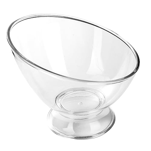 DECHOUS 3pcs Diagonal Salad Bowl glass dessert cups angled pasta bowls parfait cups fruit containers plastic salad bowl mixed salad Fruit Bowl Trifle Bowl Household Dessert Bowl deep bowl