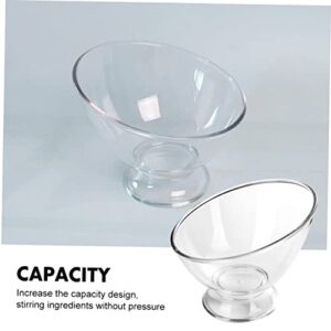 Garneck 3pcs Diagonal Salad Bowl glass bulk nuts mixed nuts clear dessert plates plastic soup bowls mixed veggies Delicate Trifle Bowl Multi-function Fruit Bowl Dessert Bowl pp food pasta