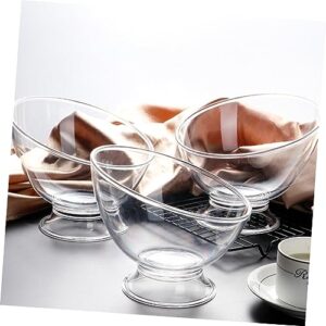 Garneck 3pcs Diagonal Salad Bowl glass bulk nuts mixed nuts clear dessert plates plastic soup bowls mixed veggies Delicate Trifle Bowl Multi-function Fruit Bowl Dessert Bowl pp food pasta