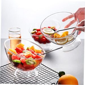 Garneck 3pcs Diagonal Salad Bowl glass bulk nuts mixed nuts clear dessert plates plastic soup bowls mixed veggies Delicate Trifle Bowl Multi-function Fruit Bowl Dessert Bowl pp food pasta