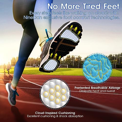 NineDan Shoe Inserts, Plantar Fasciitis Pain Relief Feet Insoles, 220+ lbs Arch Support Insole, Work Boot Shoe Inserts, Orthotic Insoles Relieve Flat Feet, Foot Pain, Memory Foam Shoe for Men Women