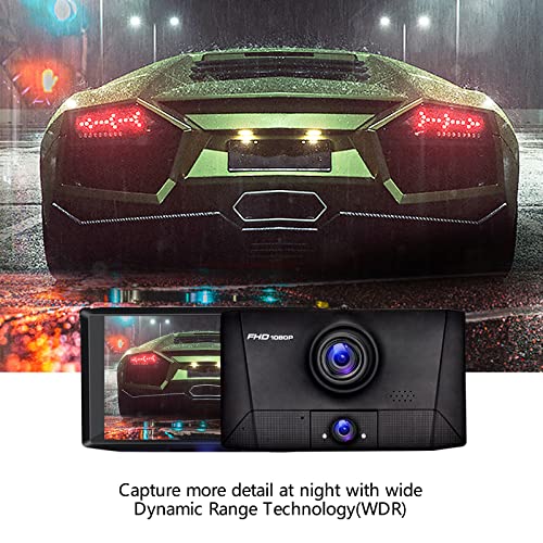 1080P Front and Rear Dash Cam for Car - Smart Driving Recorder - Car Driving Recorder with Night Vision, Seamless Loop Recording, Emergency Video Lock - Dashcam with 4.0Inch IPS