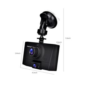 1080P Front and Rear Dash Cam for Car - Smart Driving Recorder - Car Driving Recorder with Night Vision, Seamless Loop Recording, Emergency Video Lock - Dashcam with 4.0Inch IPS