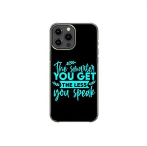 the smarter you get the less you speak woke inspiring pattern art design anti-fall and shockproof gift iphone case (iphone xr)