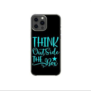 Think Outside The Box Inspirational Motivational Pattern Art Design Anti-Fall and Shockproof Gift iPhone case (iPhone XR)