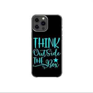 think outside the box inspirational motivational pattern art design anti-fall and shockproof gift iphone case (iphone xr)